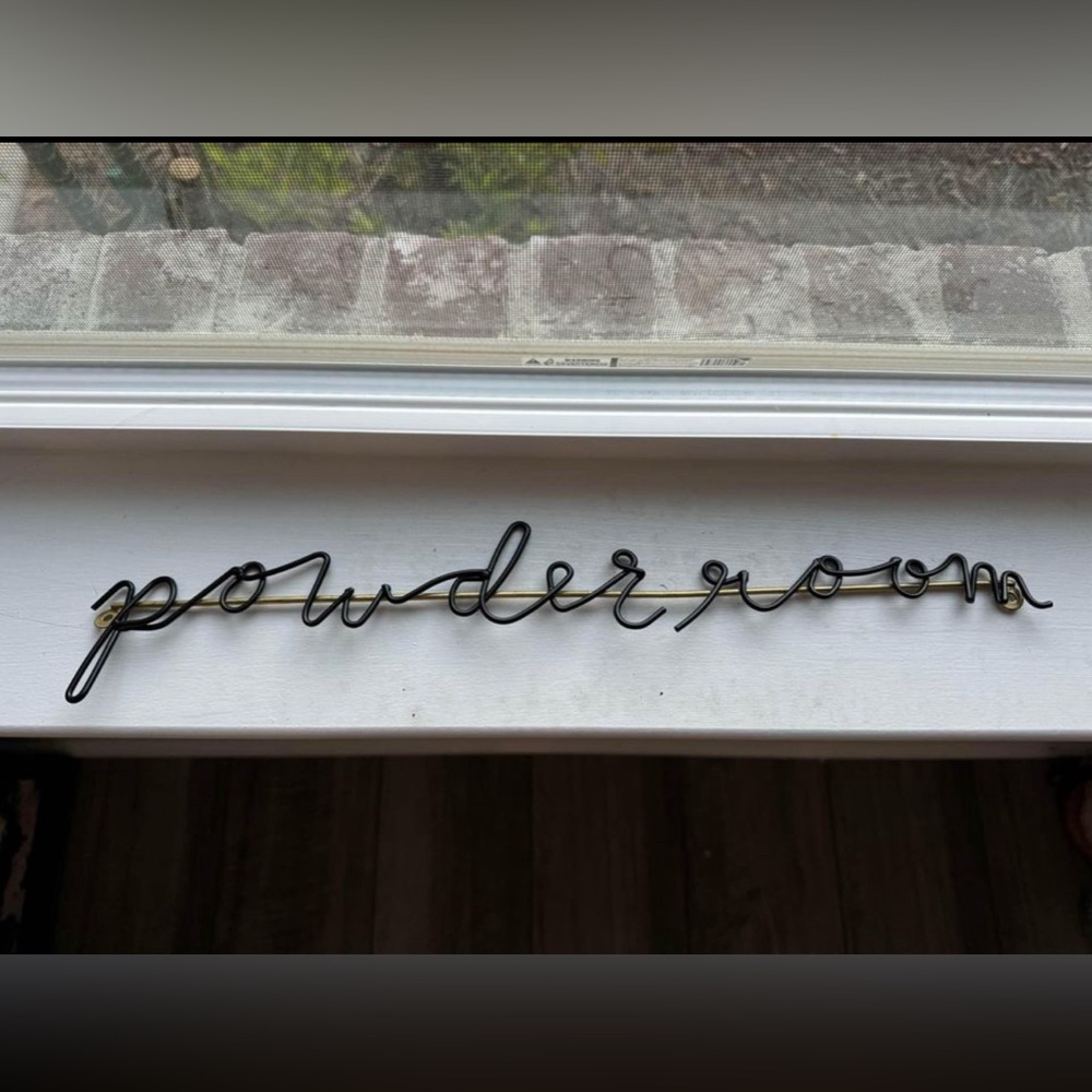 Bathroom decor sign